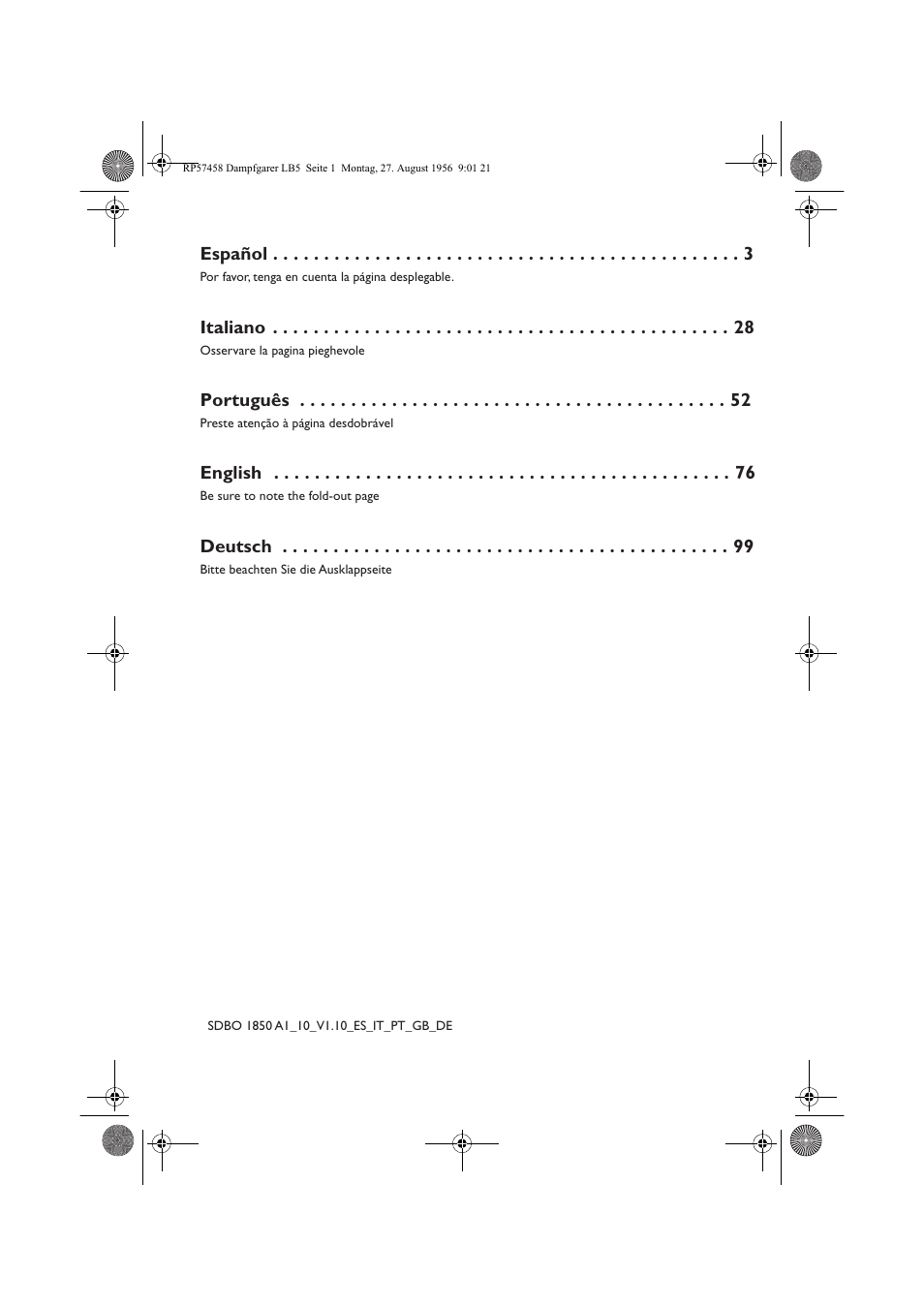 Silvercrest SDBO 1850 A1 User Manual | Page 2 / 126