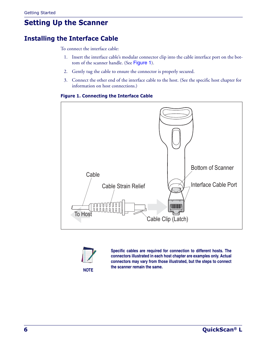 Setting up the scanner | Datalogic Scanning QUICKSCAN QD 2300 User Manual | Page 12 / 192