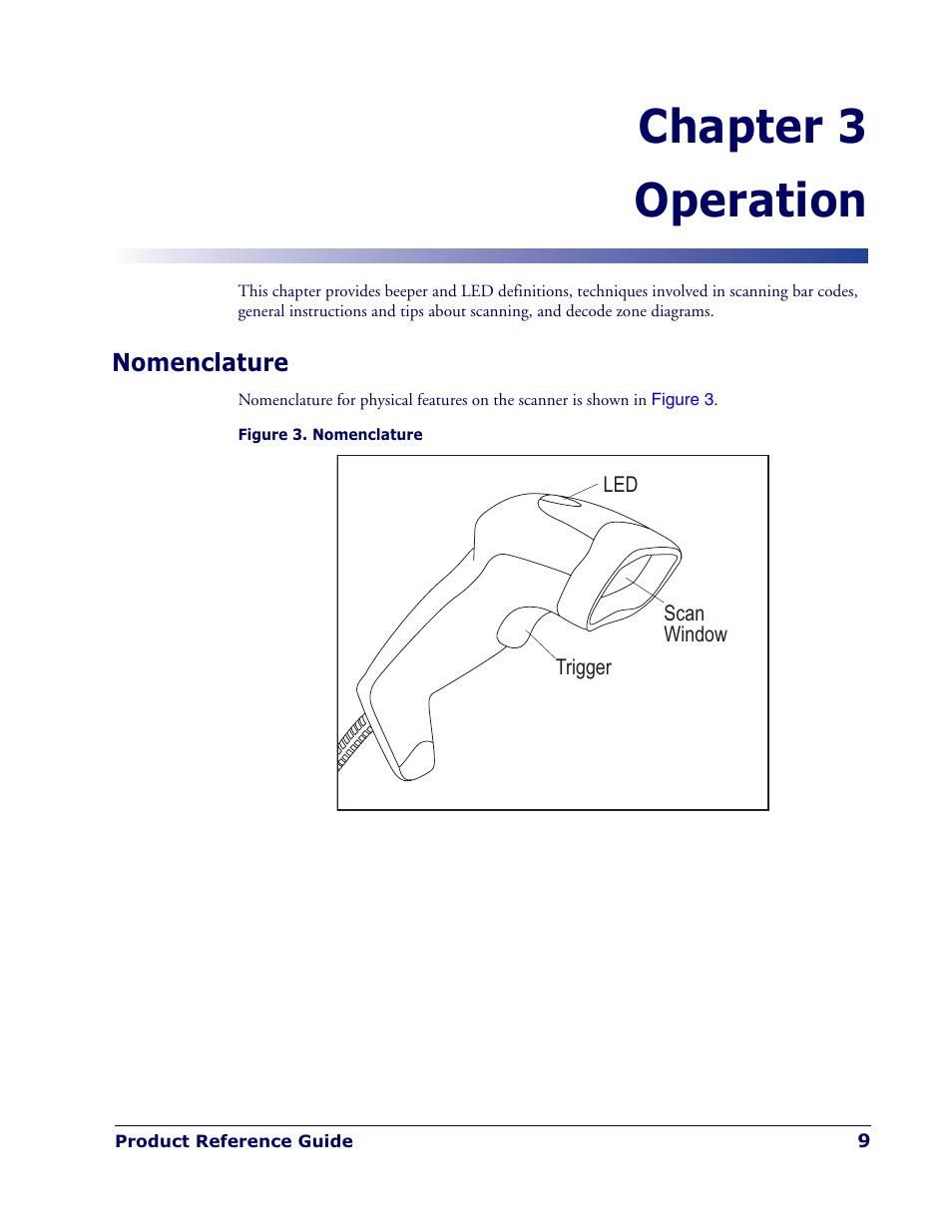 Chapter 3 operation | Datalogic Scanning QUICKSCAN QD 2300 User Manual | Page 15 / 192