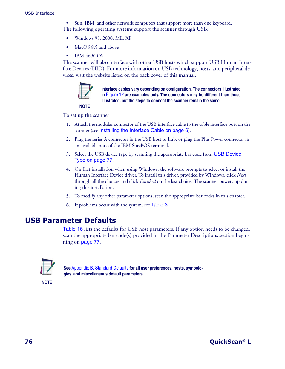 Usb parameter defaults | Datalogic Scanning QUICKSCAN QD 2300 User Manual | Page 82 / 192
