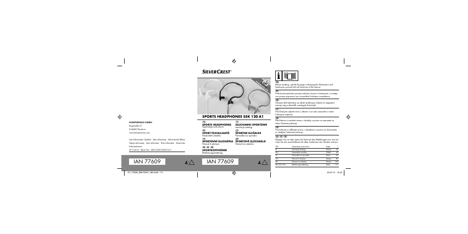 Silvercrest SSK 120 A1 User Manual | 153 pages