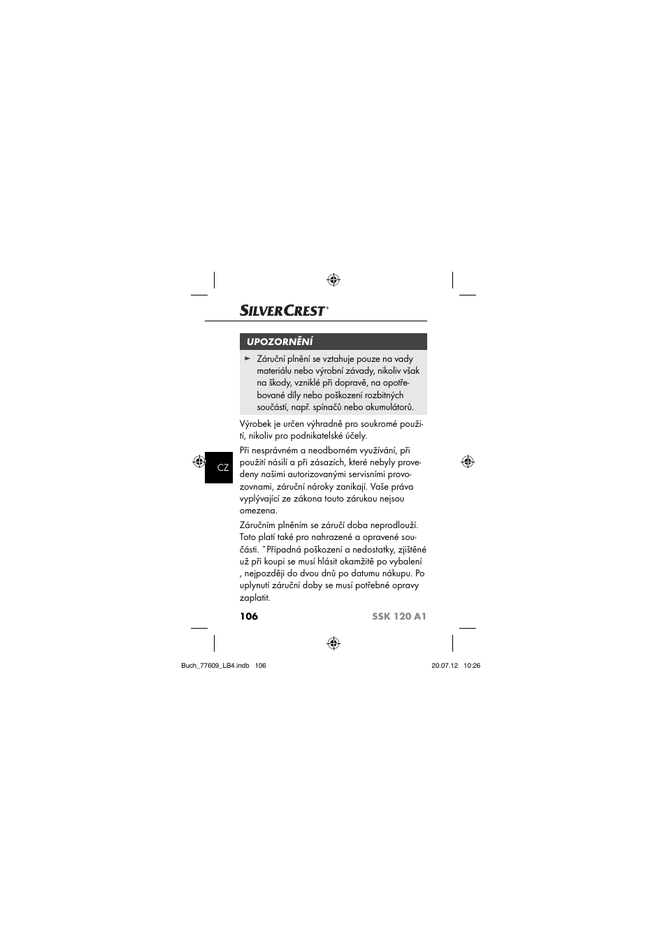 Silvercrest SSK 120 A1 User Manual | Page 108 / 153