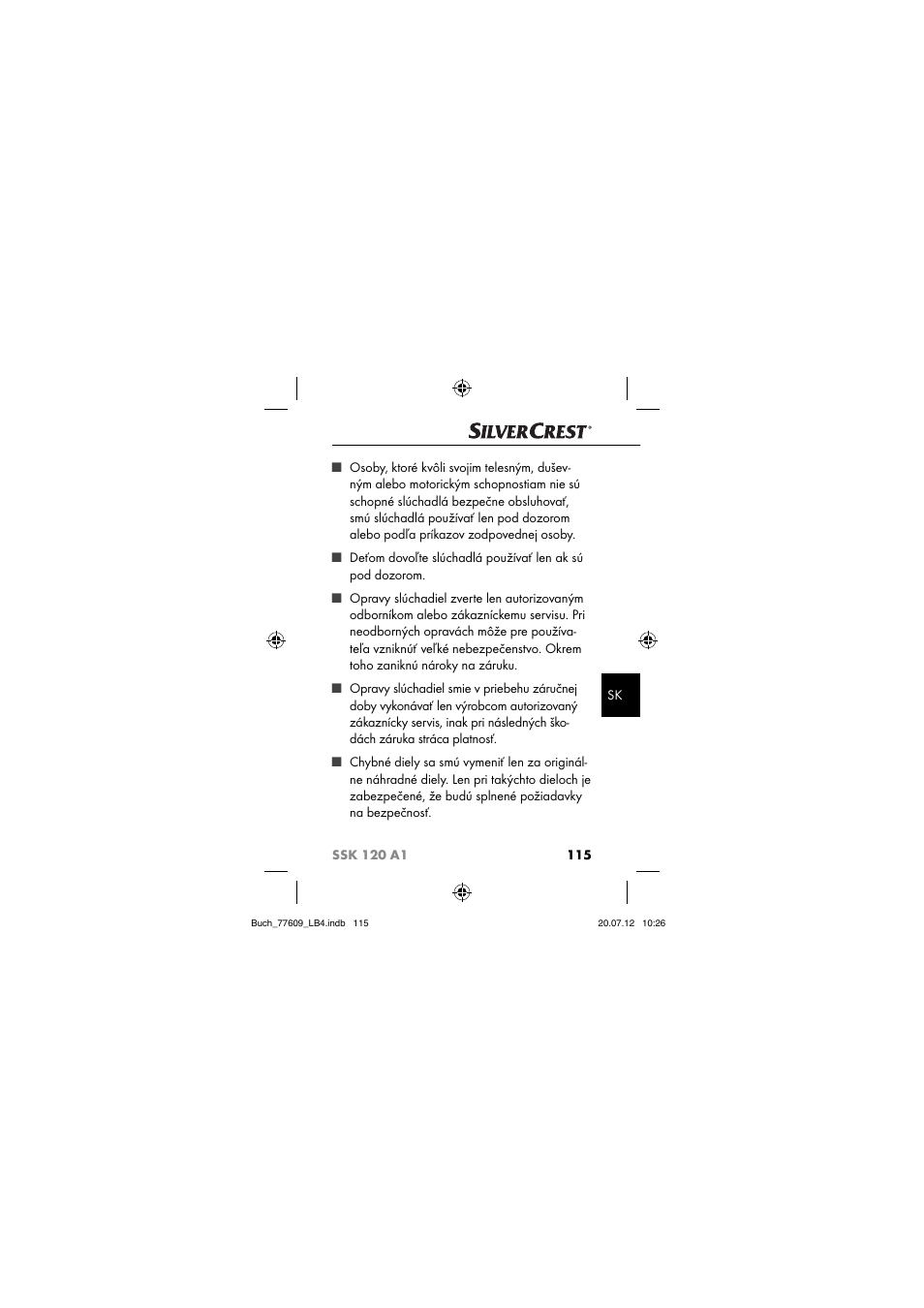 Silvercrest SSK 120 A1 User Manual | Page 117 / 153