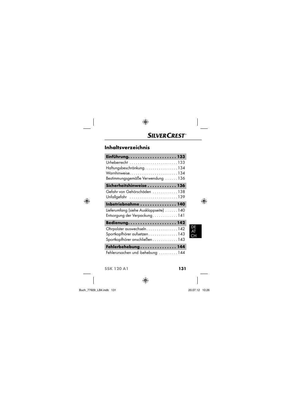 Silvercrest SSK 120 A1 User Manual | Page 133 / 153