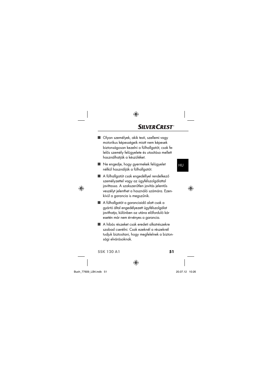Silvercrest SSK 120 A1 User Manual | Page 53 / 153