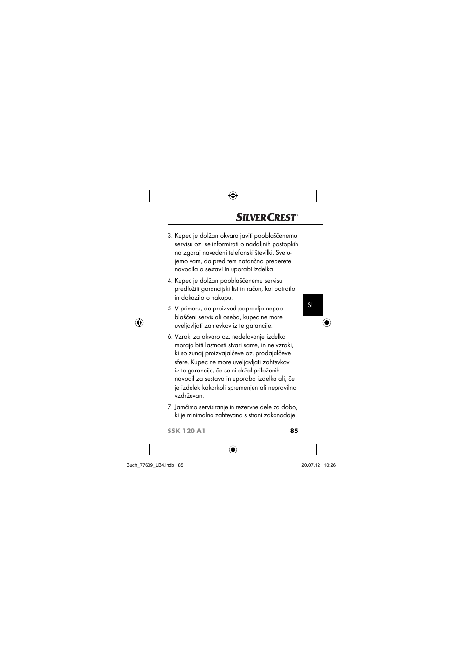 Silvercrest SSK 120 A1 User Manual | Page 87 / 153