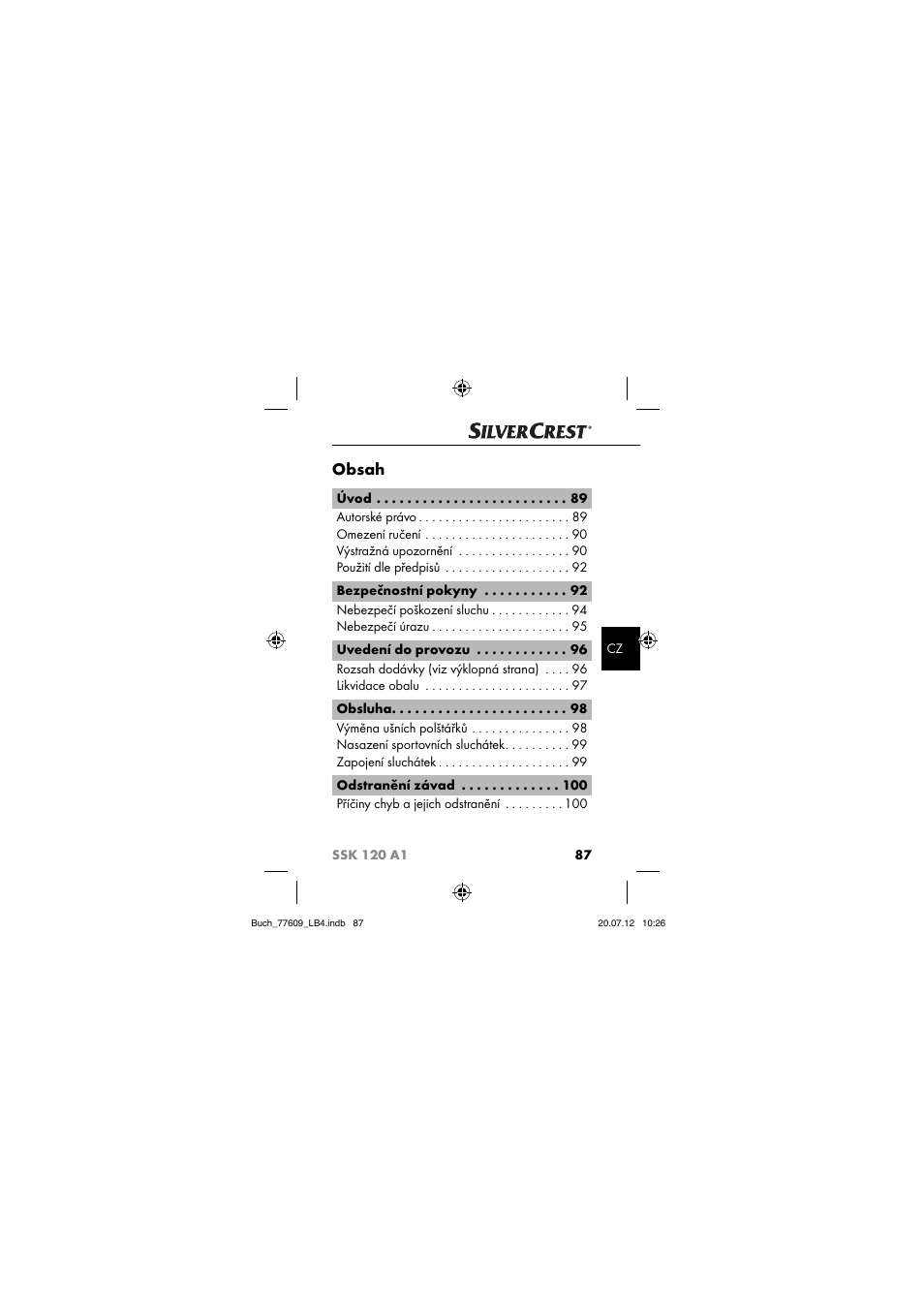 Silvercrest SSK 120 A1 User Manual | Page 89 / 153