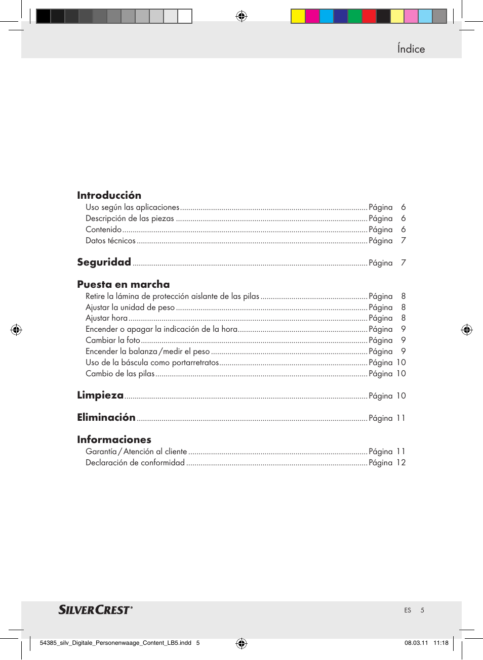 Silvercrest Digital Bathroom Scale User Manual | 40 pages