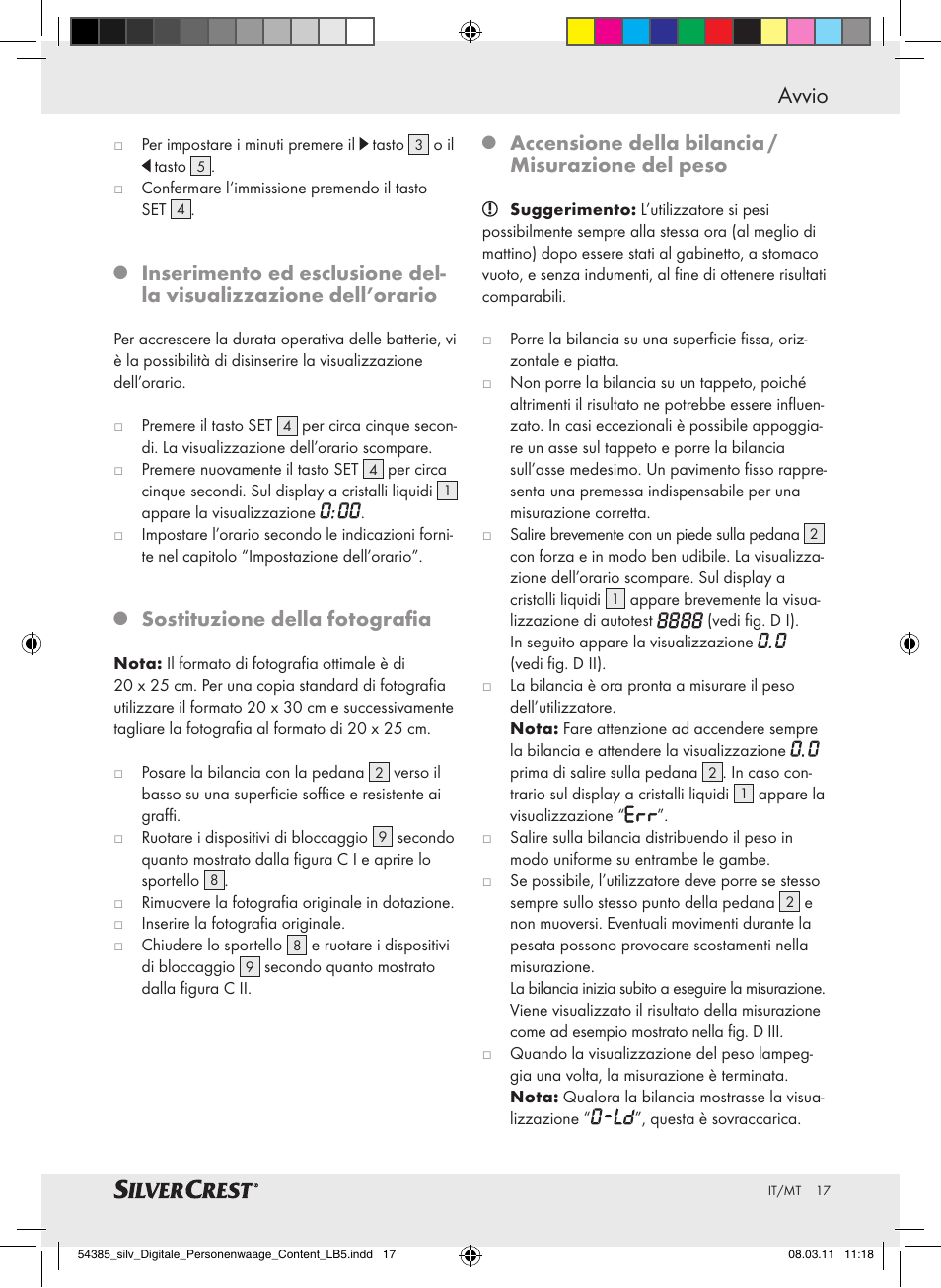 Avvio, Sostituzione della fotografia, Accensione della bilancia / misurazione del peso | Silvercrest Digital Bathroom Scale User Manual | Page 13 / 40
