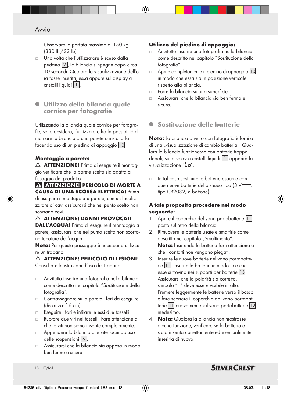 Pulizia / smaltimento / informazioni avvio, Sostituzione delle batterie | Silvercrest Digital Bathroom Scale User Manual | Page 14 / 40