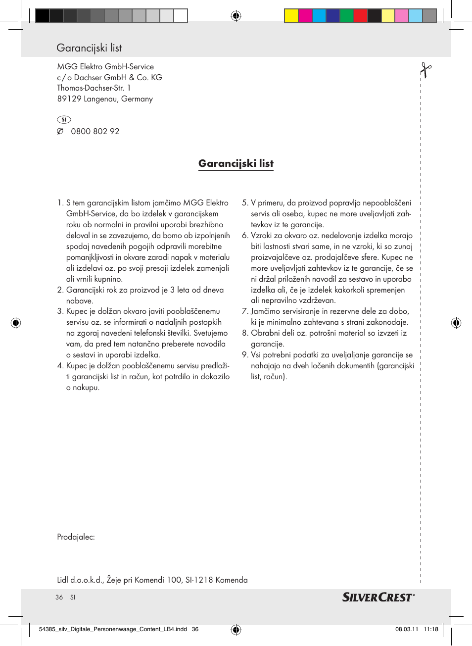 Silvercrest Digital Bathroom Scale User Manual | Page 32 / 56