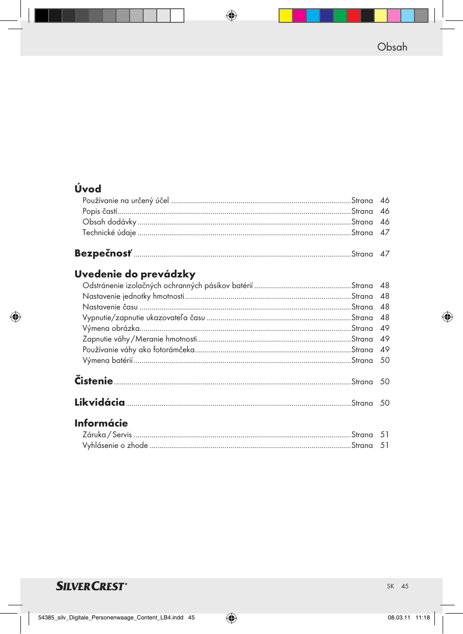 Silvercrest Digital Bathroom Scale User Manual | Page 41 / 56