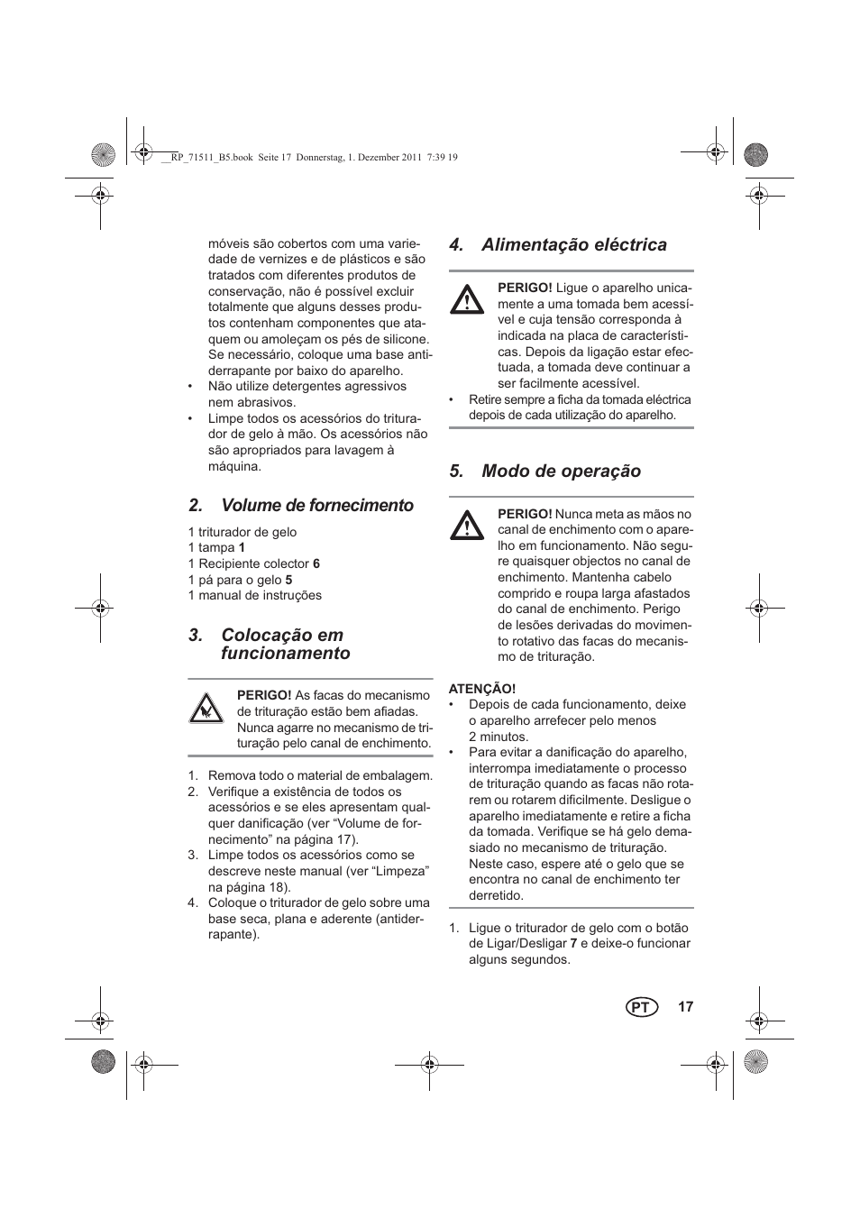 Volume de fornecimento, Colocação em funcionamento, Alimentação eléctrica | Modo de operação | Silvercrest SEC 60 A1 User Manual | Page 19 / 38