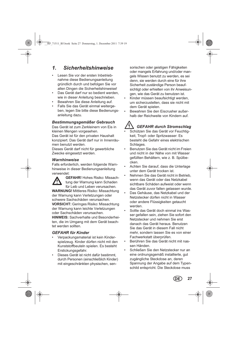 Sicherheitshinweise | Silvercrest SEC 60 A1 User Manual | Page 29 / 38