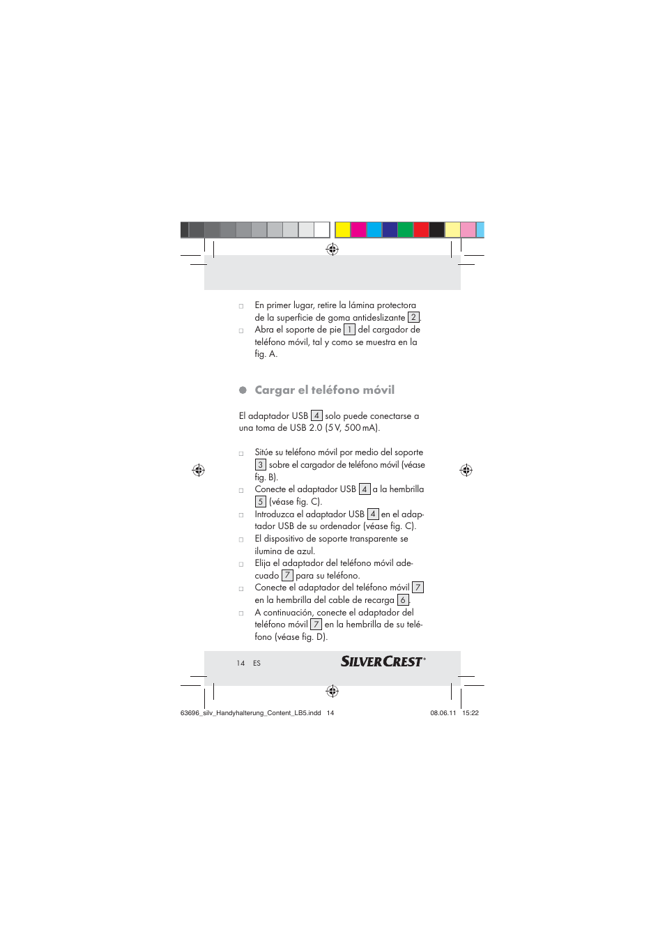 Cargar el teléfono móvil | Silvercrest Z30833 A / Z30833B User Manual | Page 12 / 64