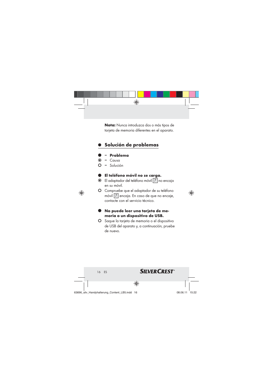 Solución de problemas | Silvercrest Z30833 A / Z30833B User Manual | Page 14 / 64