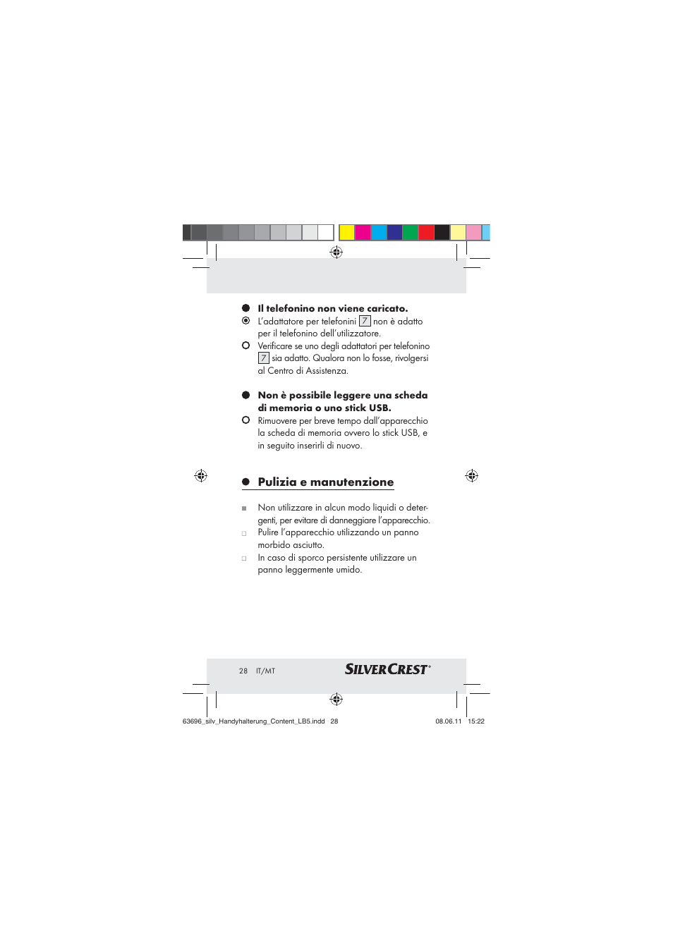 Pulizia e manutenzione | Silvercrest Z30833 A / Z30833B User Manual | Page 26 / 64