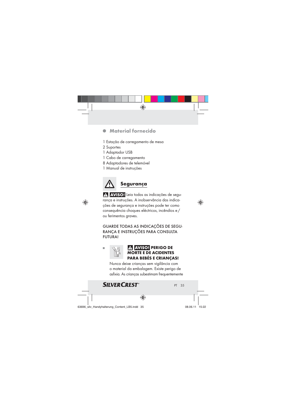 Material fornecido, Segurança | Silvercrest Z30833 A / Z30833B User Manual | Page 33 / 64