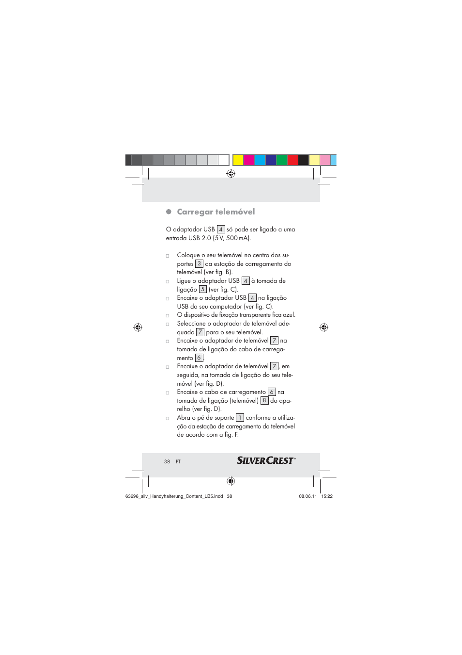 Carregar telemóvel | Silvercrest Z30833 A / Z30833B User Manual | Page 36 / 64