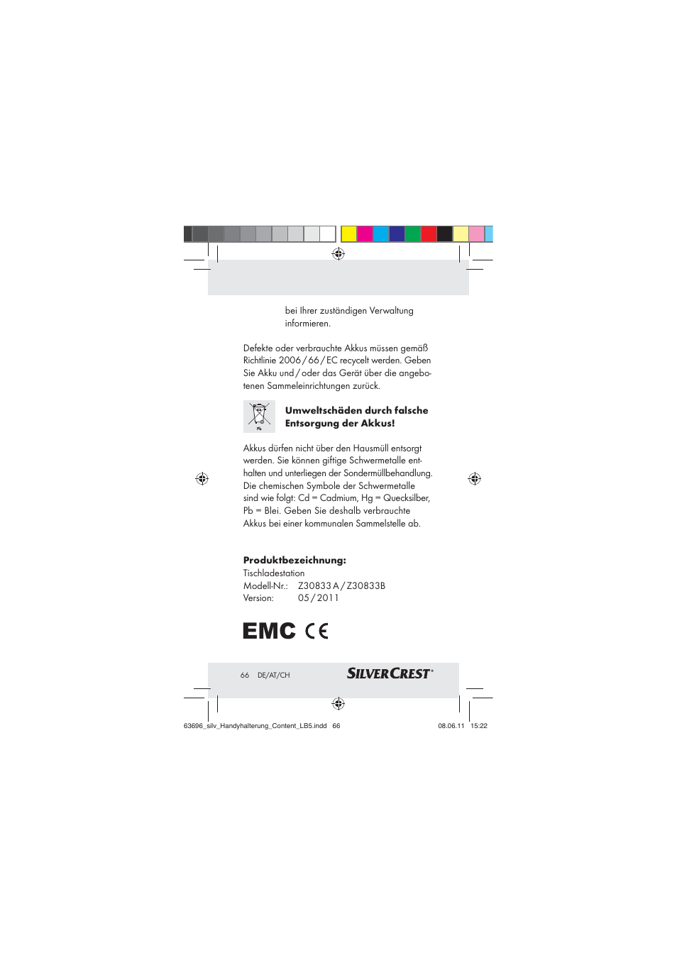 Silvercrest Z30833 A / Z30833B User Manual | Page 64 / 64