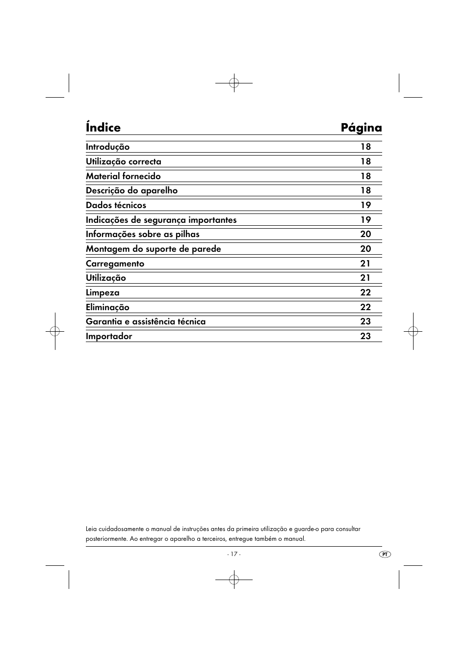 Índice página | Silvercrest SAS 7.2 A2 User Manual | Page 20 / 43