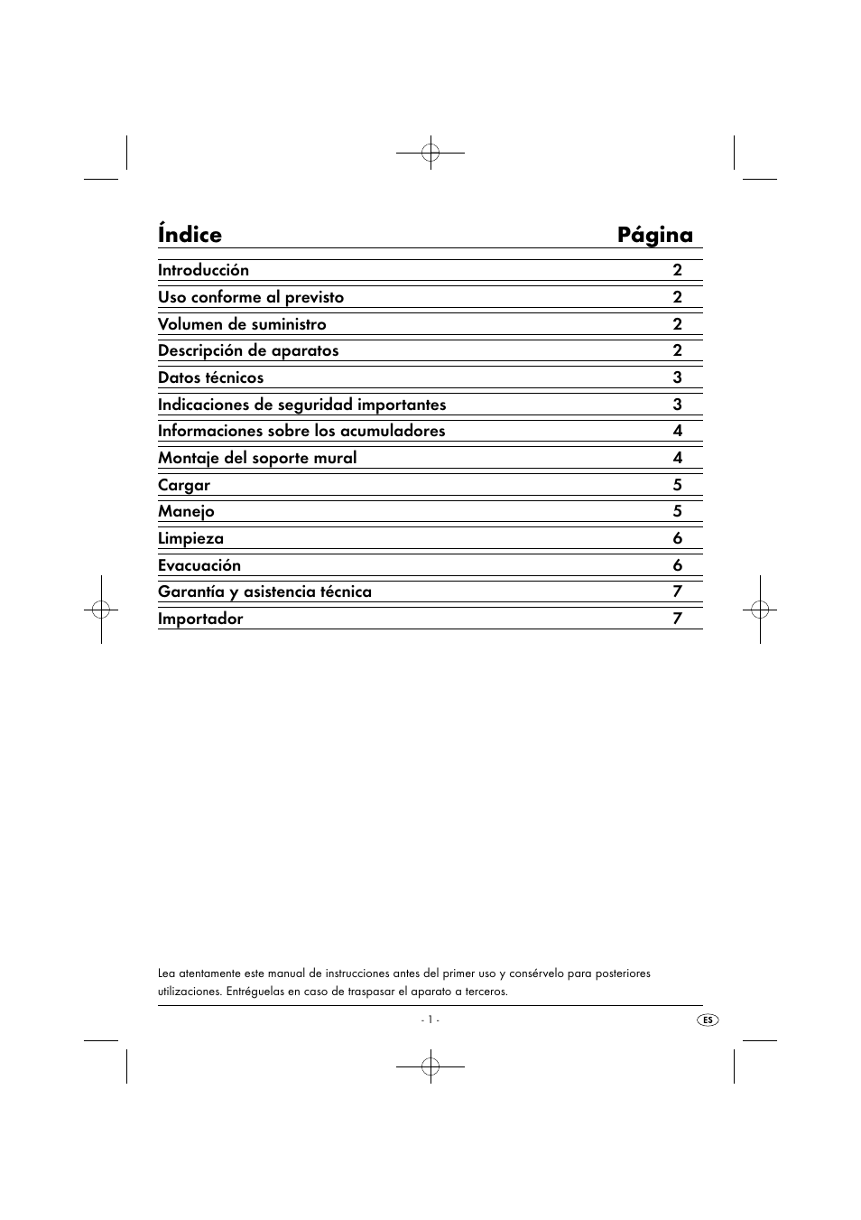 Índice página | Silvercrest SAS 7.2 A2 User Manual | Page 4 / 43