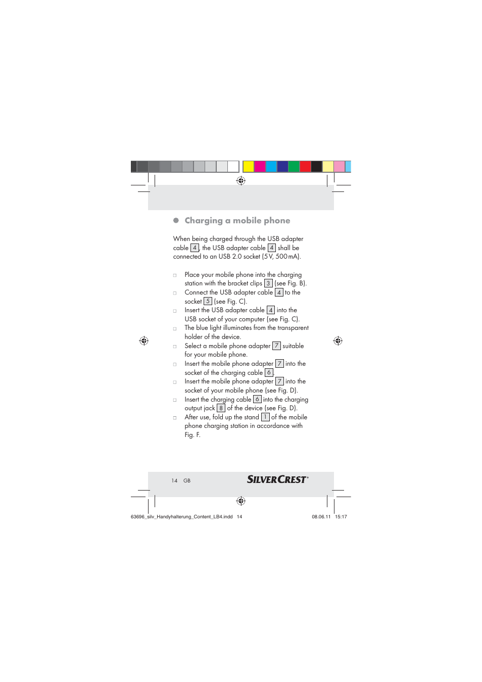 Charging a mobile phone | Silvercrest Z30833 A / Z30833B User Manual | Page 12 / 85