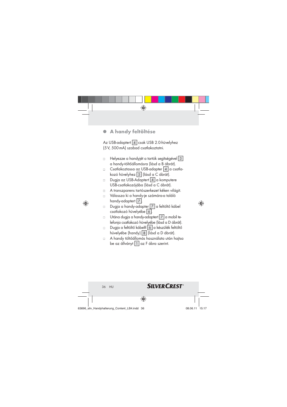 A handy feltöltése | Silvercrest Z30833 A / Z30833B User Manual | Page 34 / 85