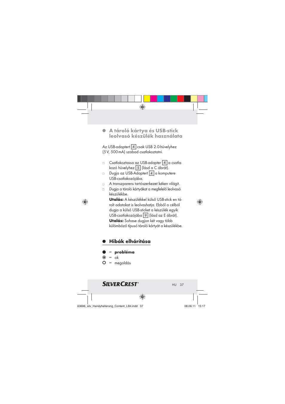 Hibák elhárítása | Silvercrest Z30833 A / Z30833B User Manual | Page 35 / 85