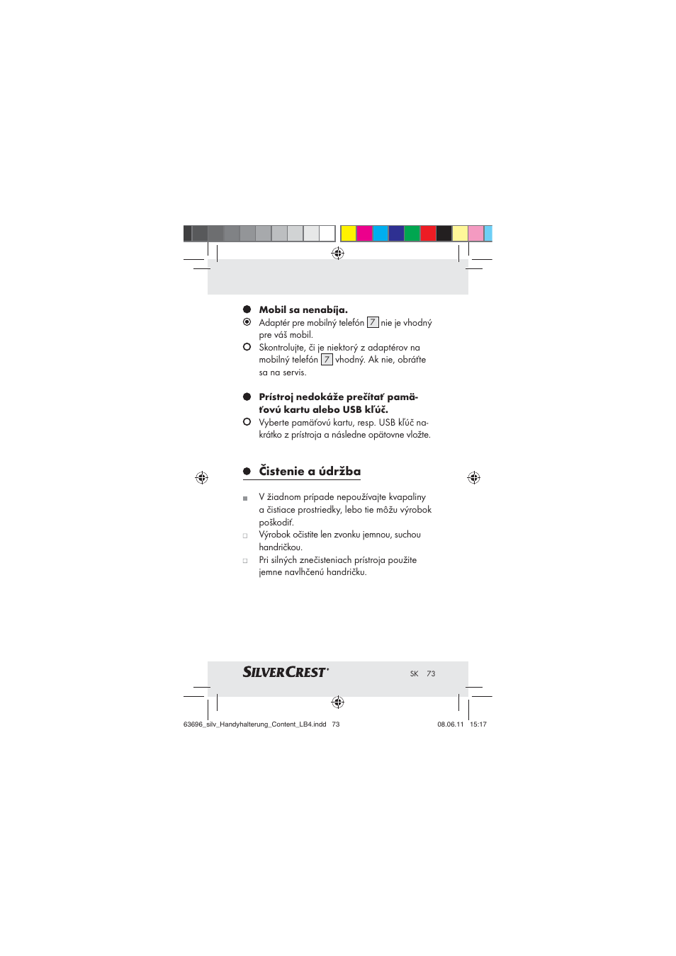 Čistenie a údržba | Silvercrest Z30833 A / Z30833B User Manual | Page 71 / 85