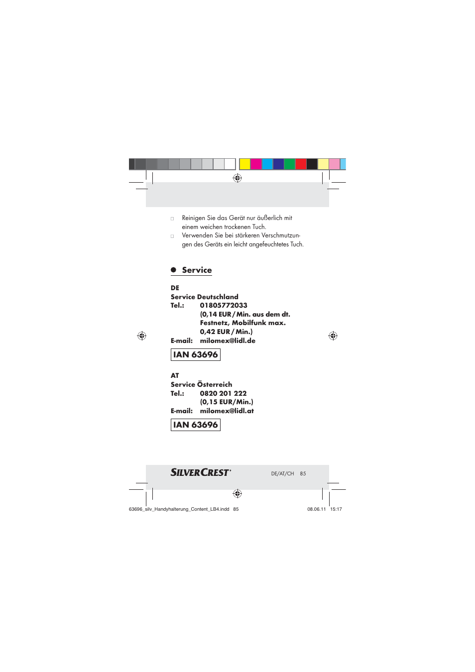 Silvercrest Z30833 A / Z30833B User Manual | Page 83 / 85