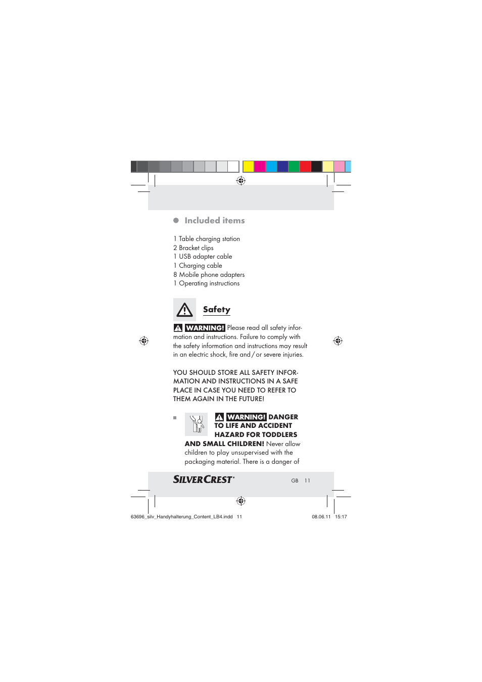 Included items, Safety | Silvercrest Z30833 A / Z30833B User Manual | Page 9 / 85