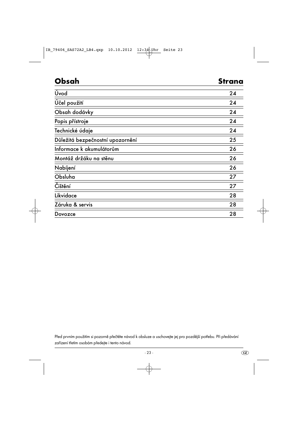 Silvercrest SAS 7.2 A2 User Manual | Page 26 / 47