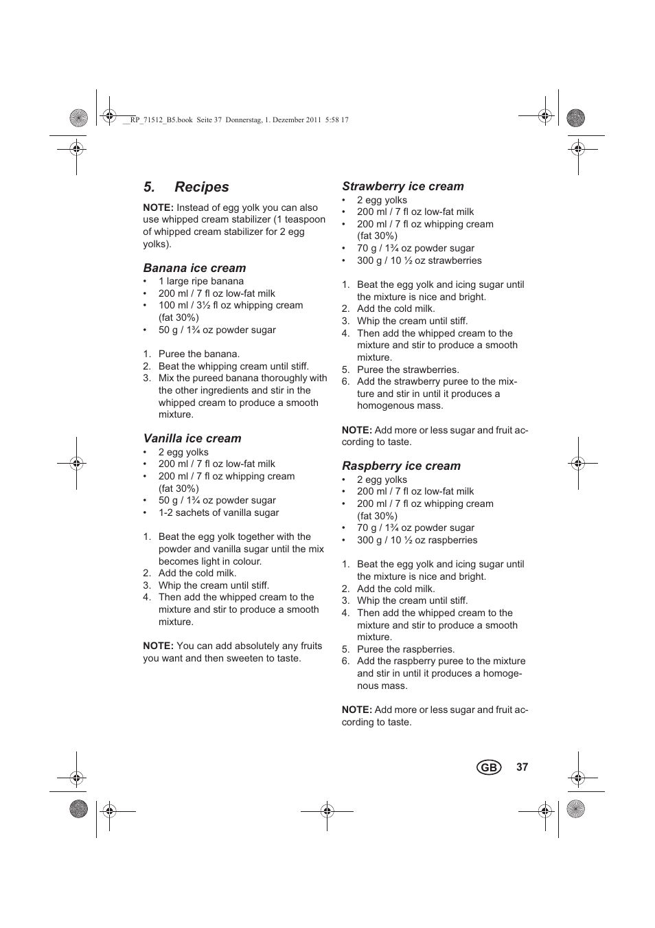 Recipes | Silvercrest SECM 12 A1 User Manual | Page 39 / 54