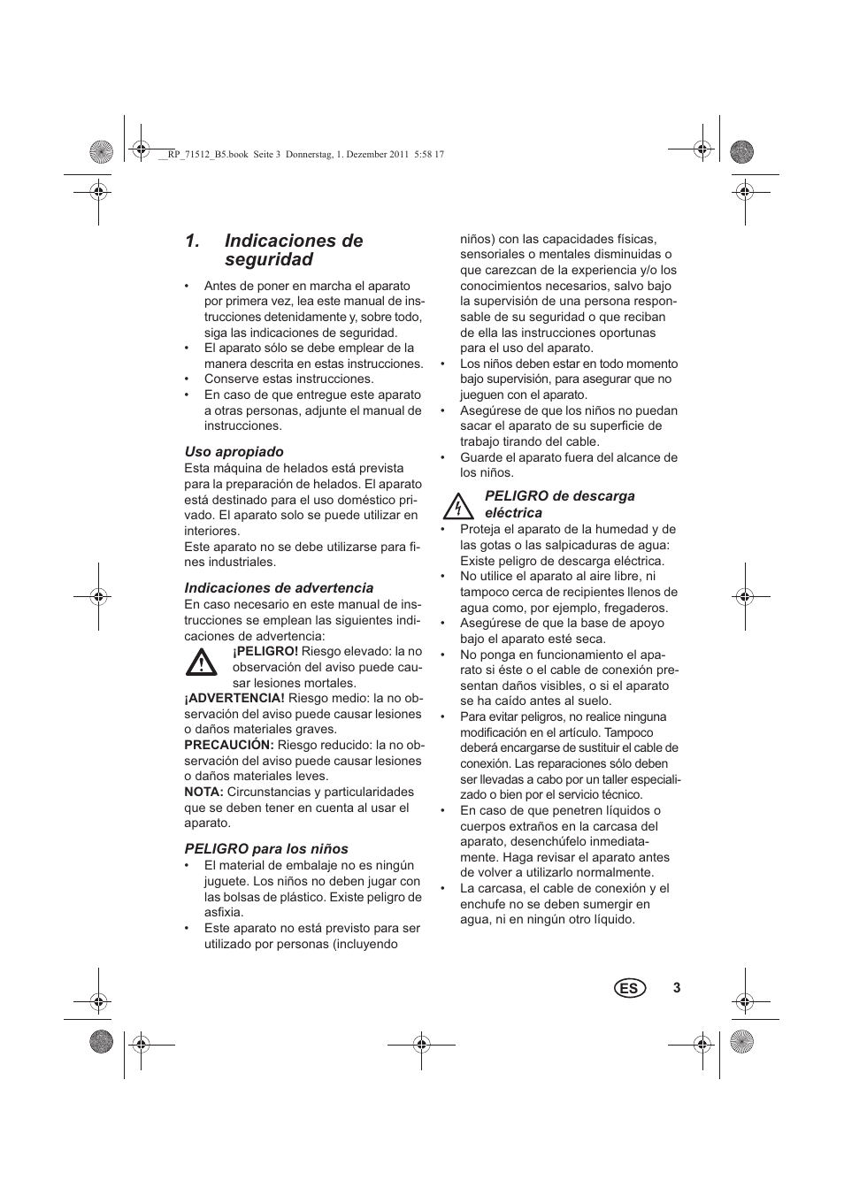 Indicaciones de seguridad | Silvercrest SECM 12 A1 User Manual | Page 5 / 54