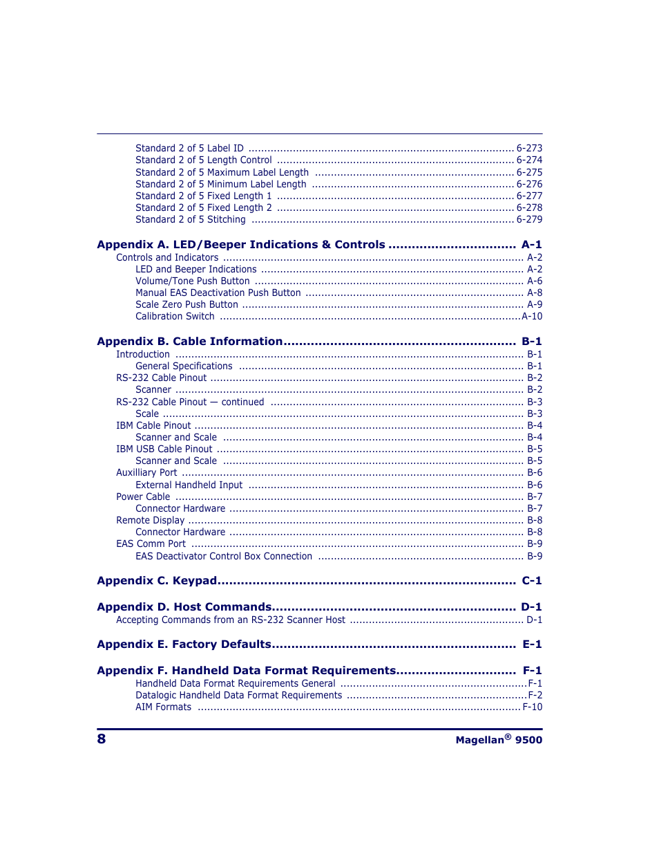 Datalogic Scanning 9500 User Manual | Page 10 / 460