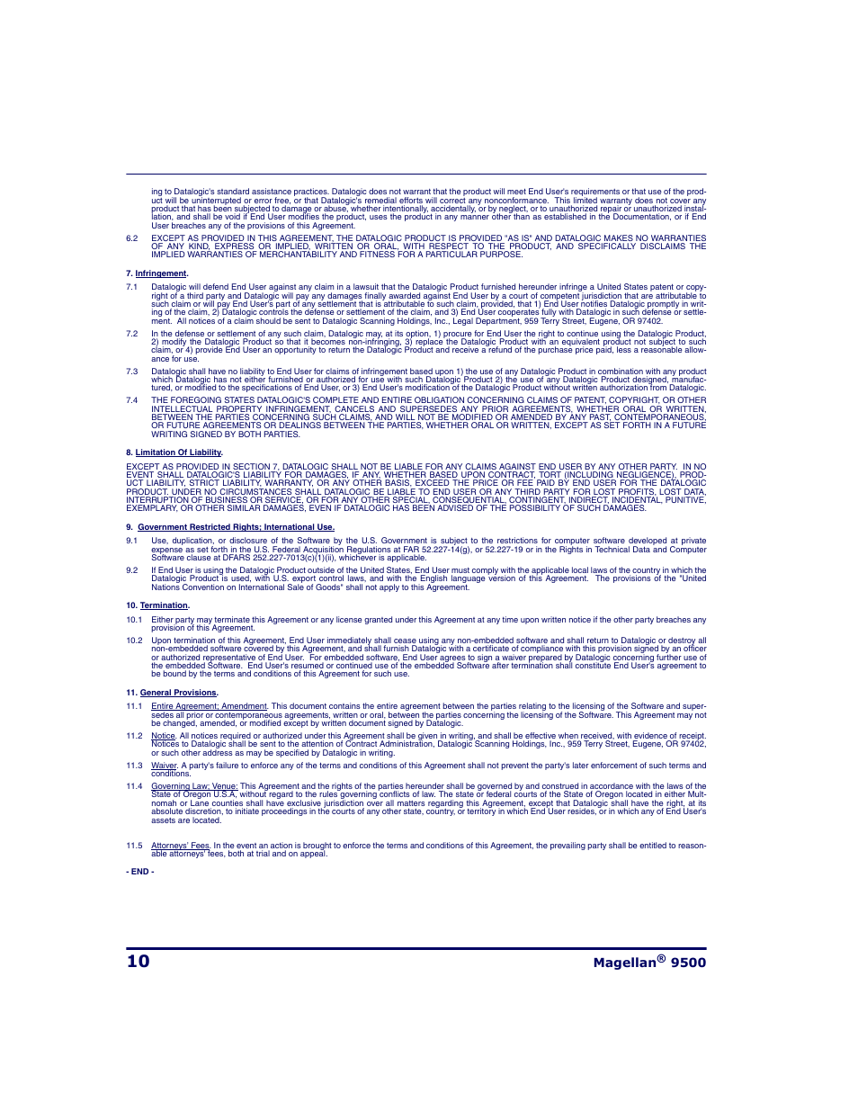 Magellan | Datalogic Scanning 9500 User Manual | Page 12 / 460