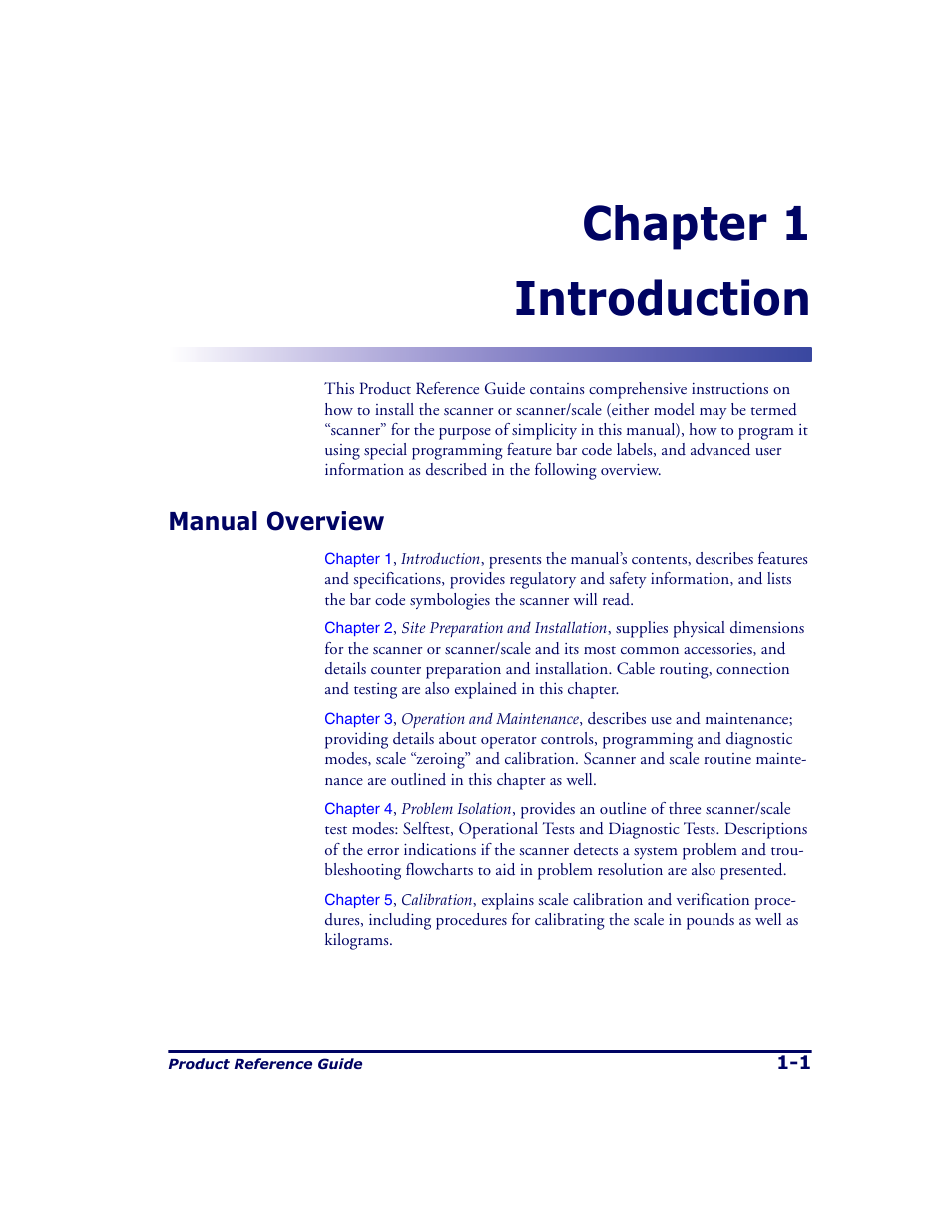 Introduction, Manual overview, Chapter 1. introduction -1 | Manual overview -1, Chapter 1 introduction | Datalogic Scanning 9500 User Manual | Page 13 / 460
