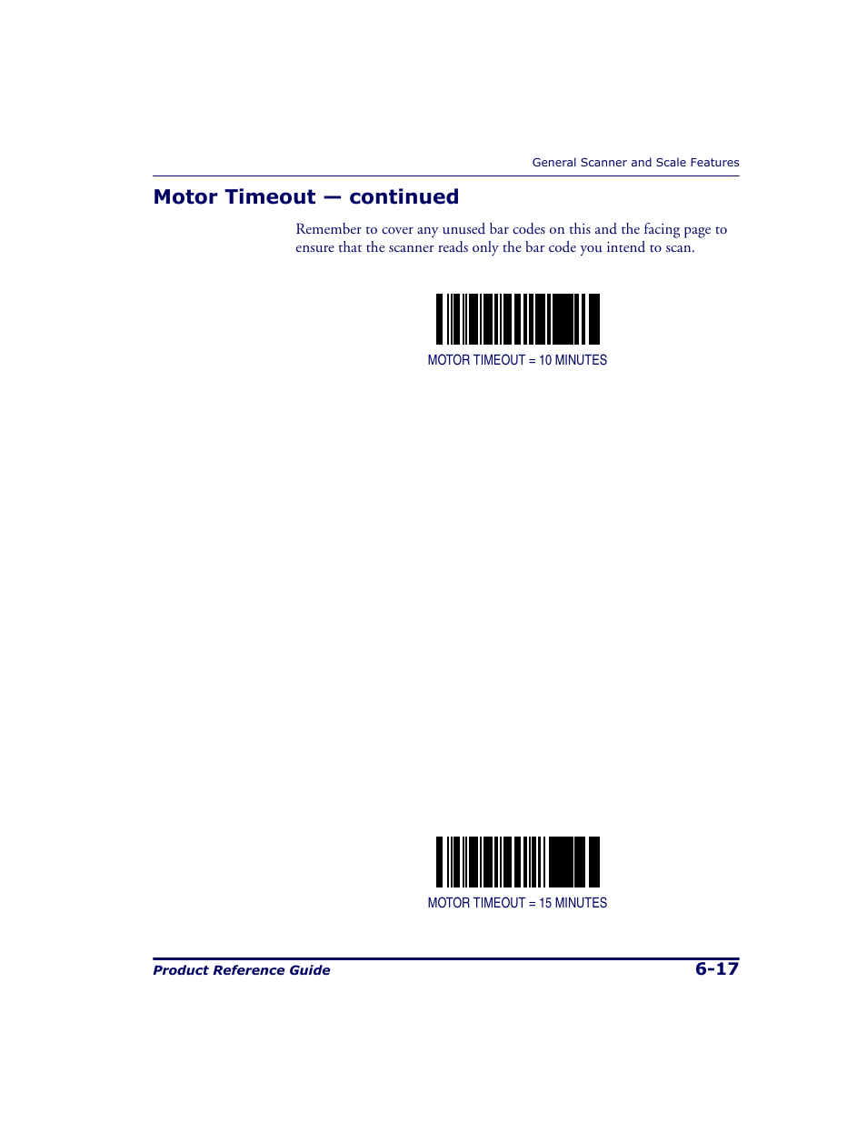Motor timeout — continued | Datalogic Scanning 9500 User Manual | Page 133 / 460