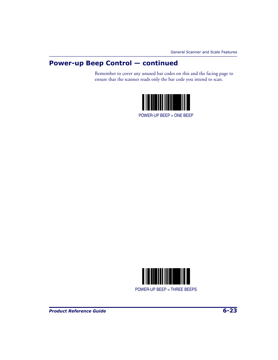 Power-up beep control — continued | Datalogic Scanning 9500 User Manual | Page 139 / 460