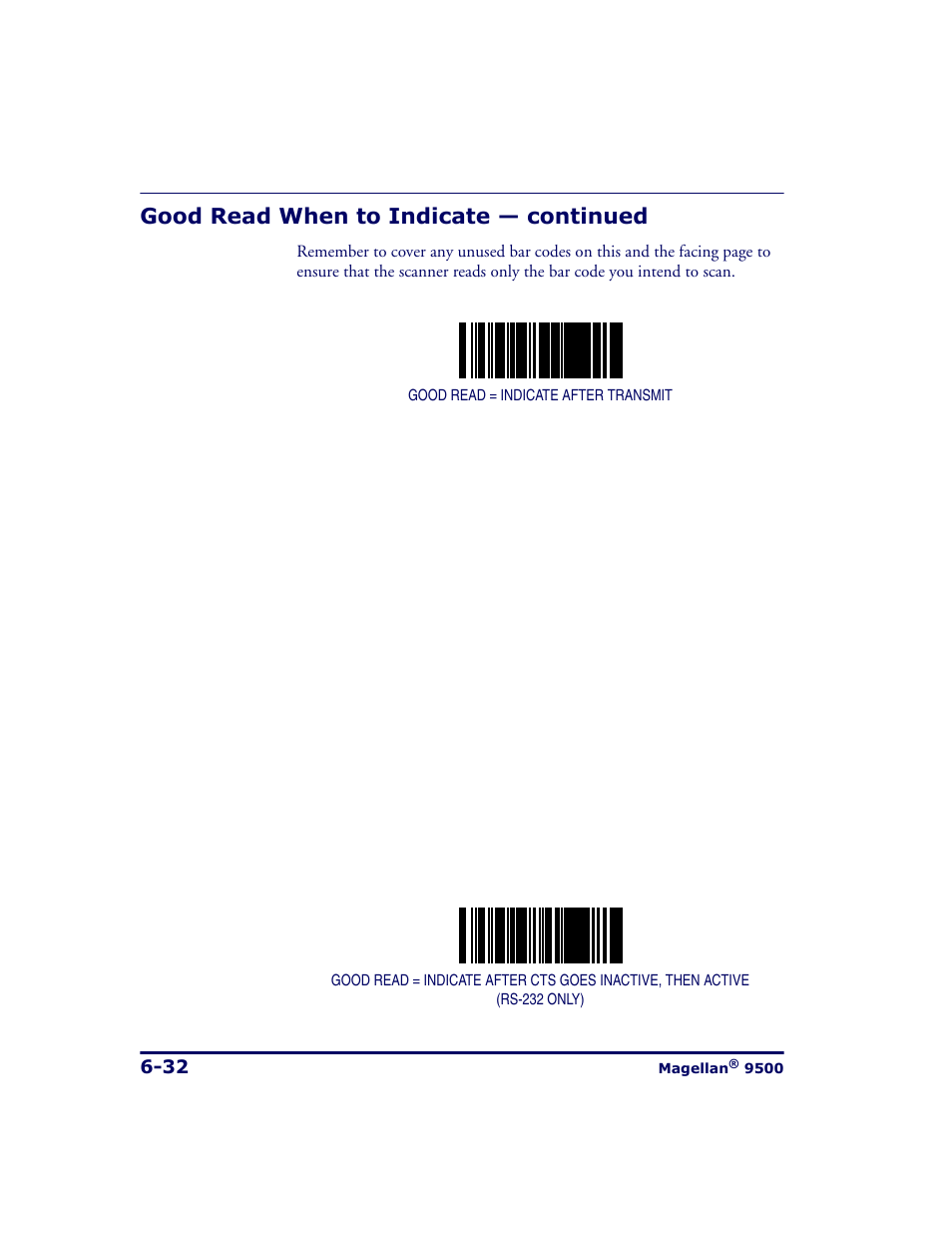 Good read when to indicate — continued | Datalogic Scanning 9500 User Manual | Page 148 / 460