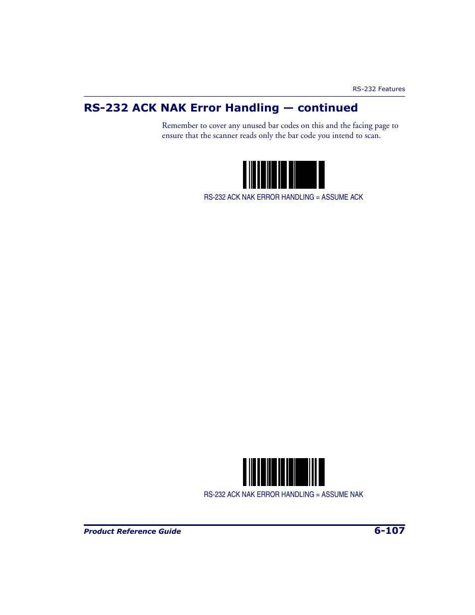 Rs-232 ack nak error handling — continued | Datalogic Scanning 9500 User Manual | Page 223 / 460