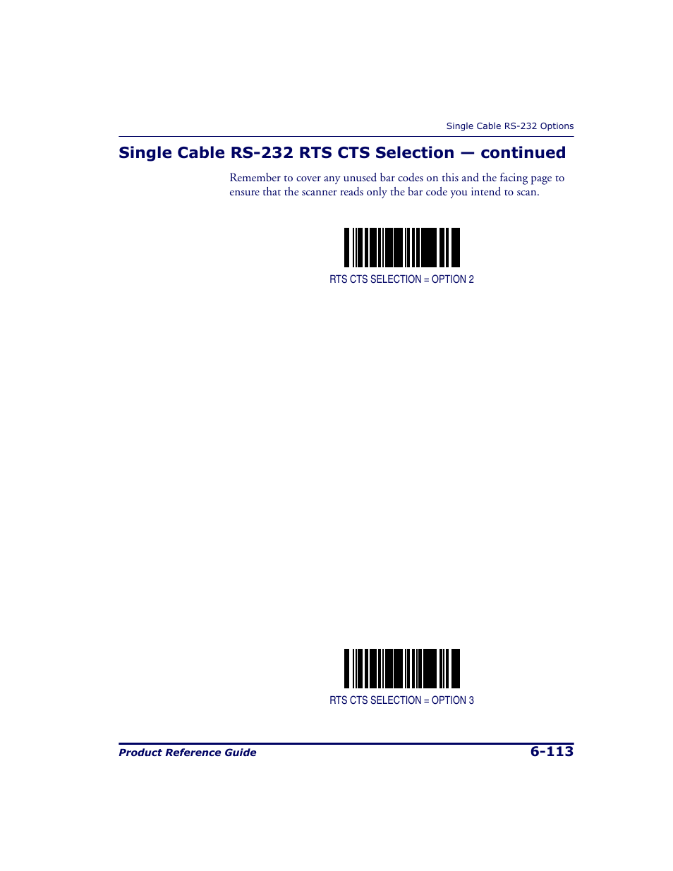 Single cable rs-232 rts cts selection — continued | Datalogic Scanning 9500 User Manual | Page 229 / 460