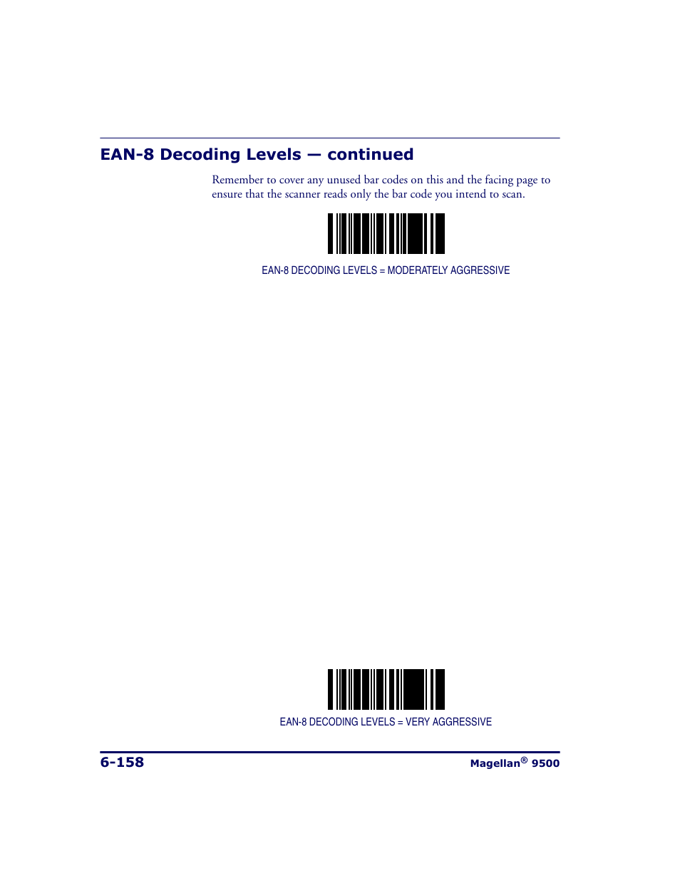 Ean-8 decoding levels — continued | Datalogic Scanning 9500 User Manual | Page 274 / 460