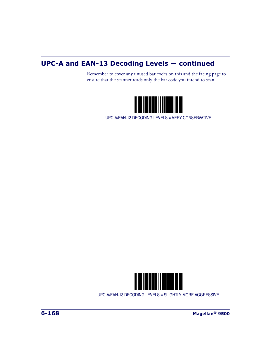 Upc-a and ean-13 decoding levels — continued | Datalogic Scanning 9500 User Manual | Page 284 / 460