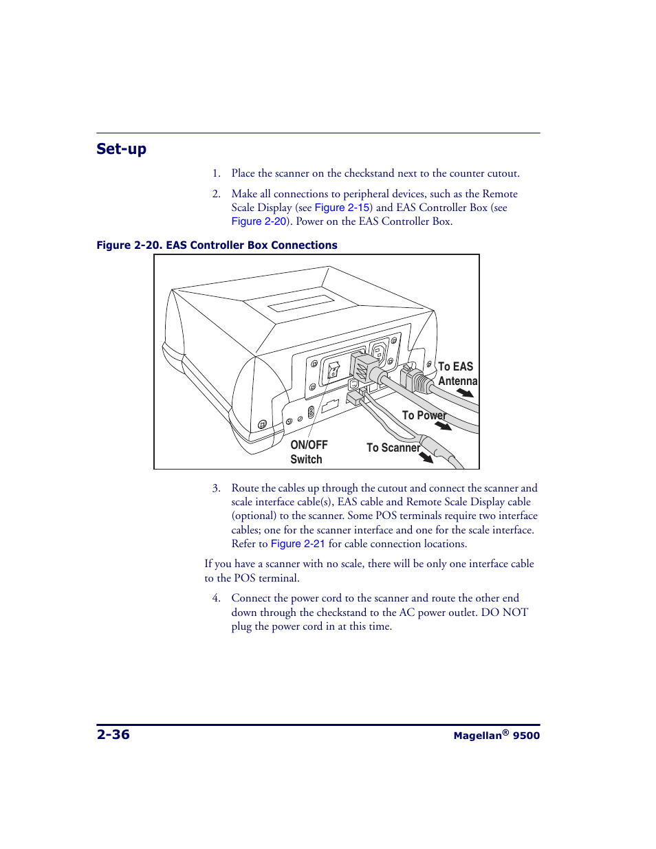 Set-up, Set-up -36, X (see | Figure 2-20 | Datalogic Scanning 9500 User Manual | Page 64 / 460