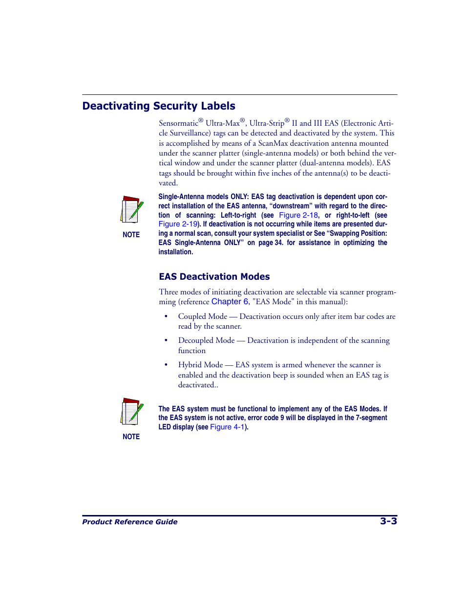 Deactivating security labels, Deactivating security labels -3 | Datalogic Scanning 9500 User Manual | Page 73 / 460