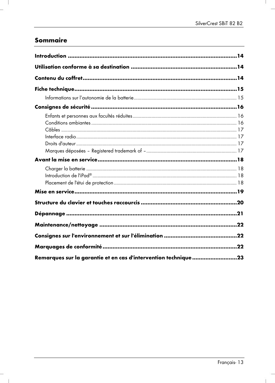 Silvercrest SBiT 82 B2 User Manual | Page 15 / 60