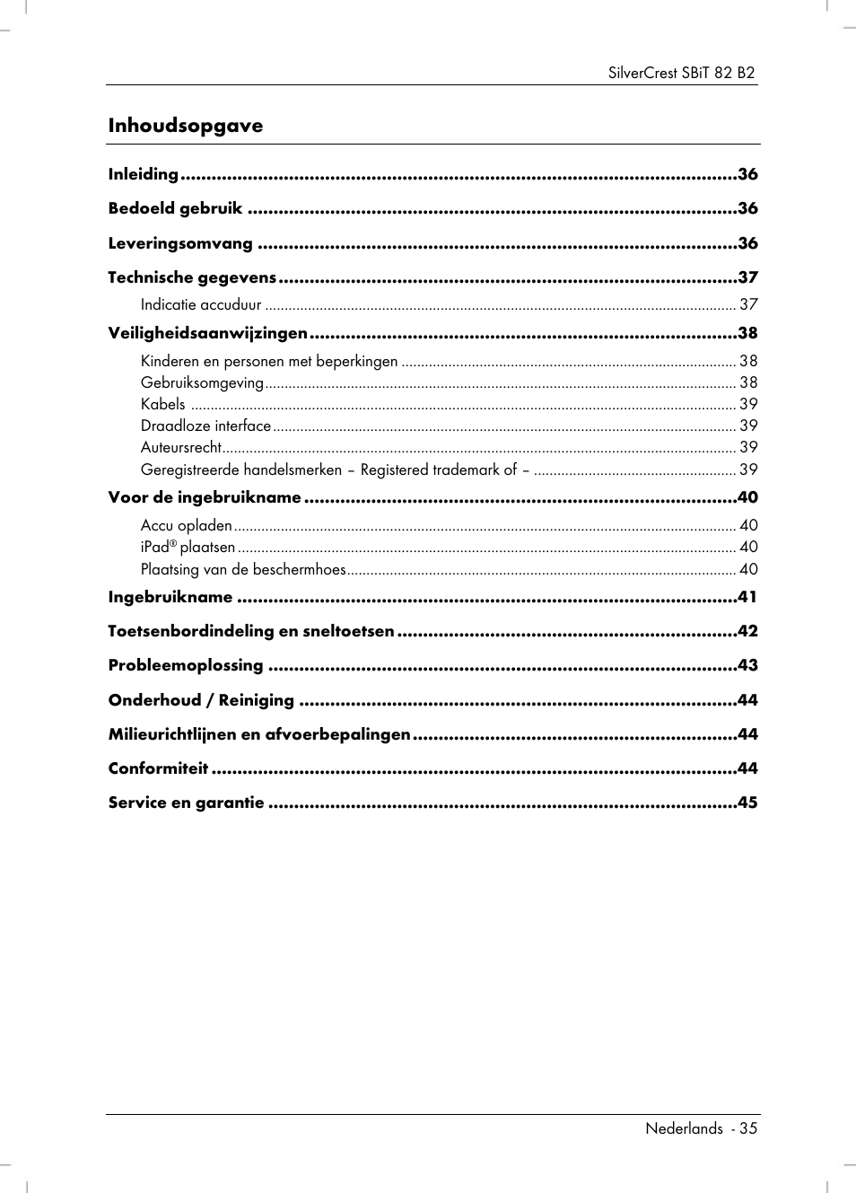 Silvercrest SBiT 82 B2 User Manual | Page 37 / 60