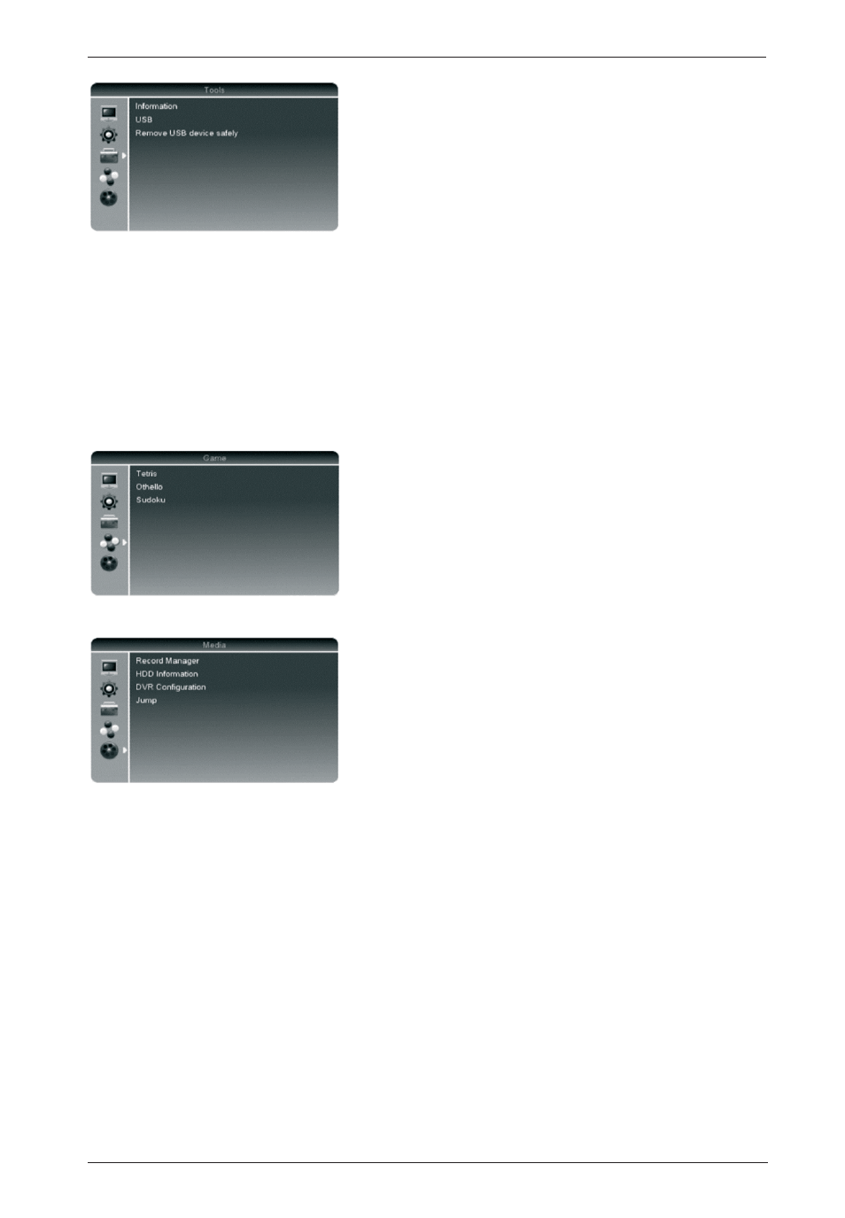 Tools, Game, Media | Silvercrest SSR 1080 A1 User Manual | Page 17 / 53